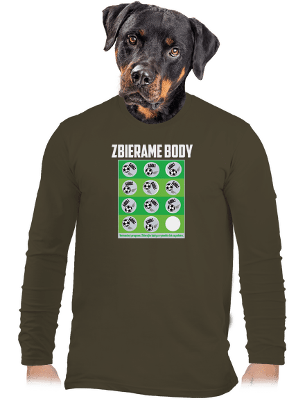 Zbierame body - futbal pánske dlhý rukáv Urban Khaki