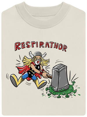 Respirathor unisex mikina bez kapucne Off White