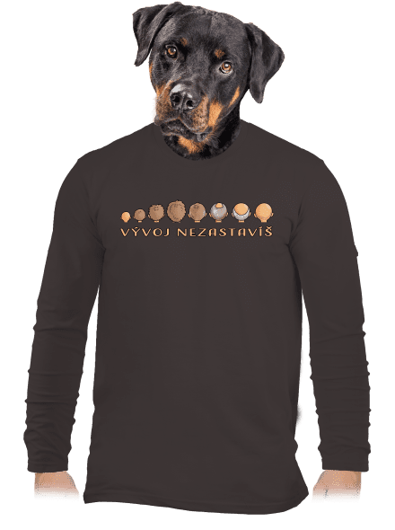 Vývoj nezastavíš pánske dlhý rukáv Bear Brown