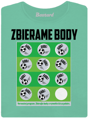 Zbierame body - futbal dámske tričko prémium Mint Mal