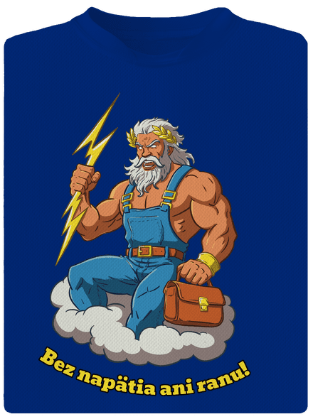 Bez napätia ani ranu pánske športové tričko Royal Blue Mal