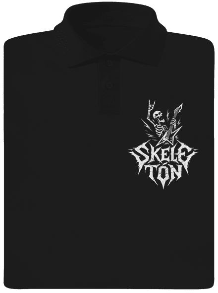 Skeletón pánska polokošeľa Black