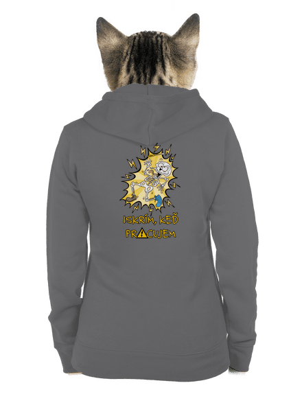 Iskrím dámska mikina na zips Steel Gray