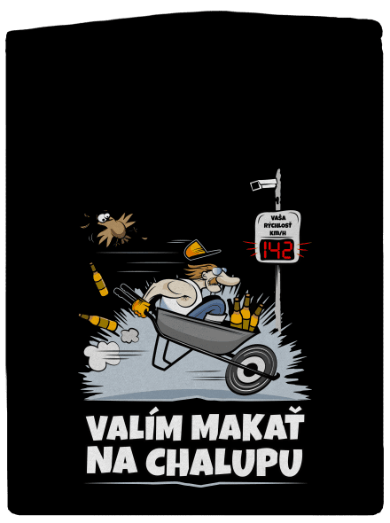 Valím na chalupu pánska mikina na zips Black