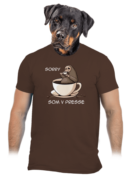 V presse pánske tričko Brown