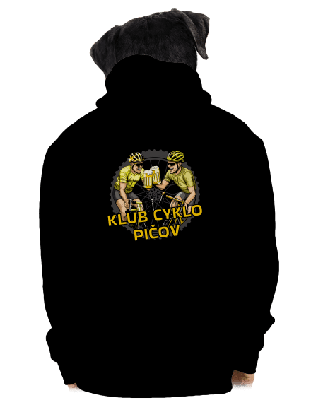 Klub cyklo pičov pánska mikina na zips Black