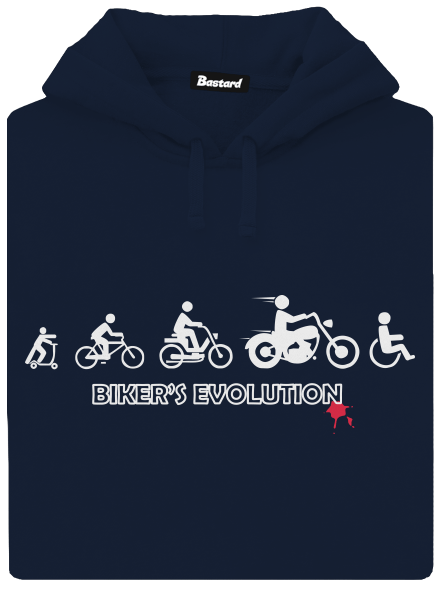 Biker’s Evolution pánska mikina klokanka Navy