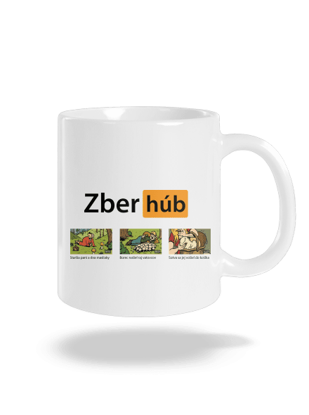 Zber húb klasický hrnček White