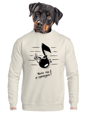 Tón unisex mikina bez kapucne Off White