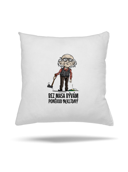 Neklidný bez masa vankúš White