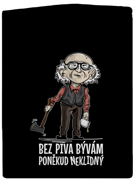 Neklidný bez piva dámska mikina na zips Black