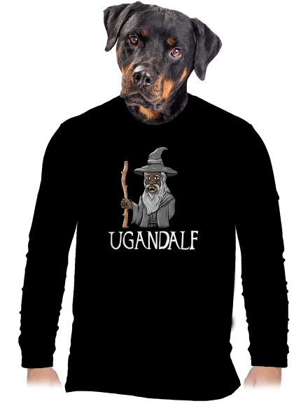 Ugandalf pánske dlhý rukáv Black