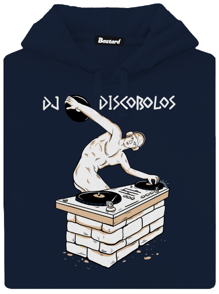 DJ Discobolos pánska mikina klokanka Navy