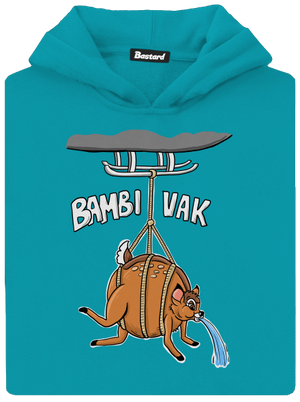 Bambi vak detská mikina klokanka Hawaiian Blue