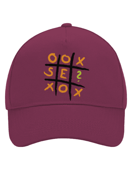 Piškvorky šiltovka baseballka Burgundy