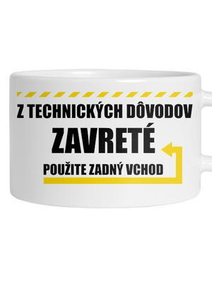 Zadný vchod hrnček makronka White