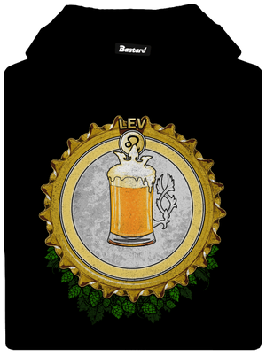 Pivný horoskop: Lev pánska mikina klokanka Black