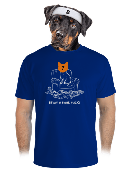 Bývam u svojej mačky pánske športové tričko Royal Blue Mal