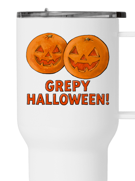 Grepy Halloween termohrnček White