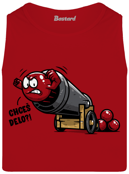 Chceš delo? pánske tielko Red