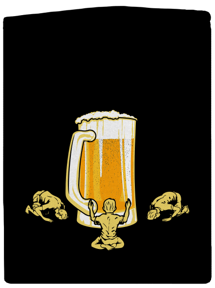 Piviště pánska mikina na zips Black