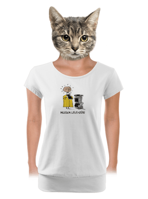 Milujem literatúru dámske tričko s lemom White