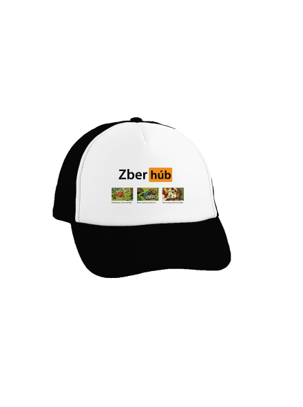 Zber húb šiltovka truckerka Black cap