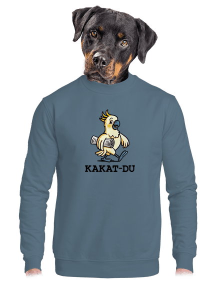 Kakat-du unisex mikina bez kapucne Nordic Blue