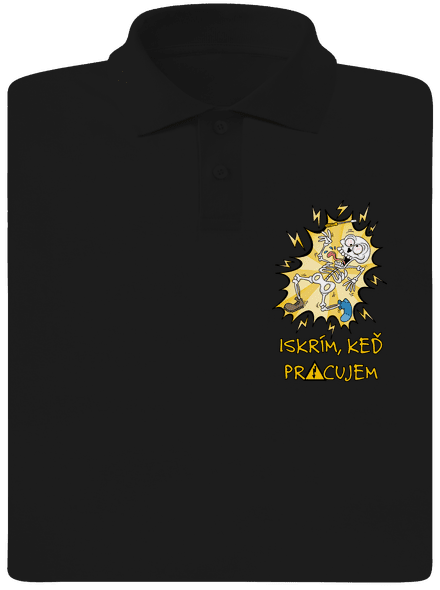 Iskrím pánska polokošeľa Black