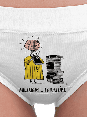 Milujem literatúru dámske nohavičky White