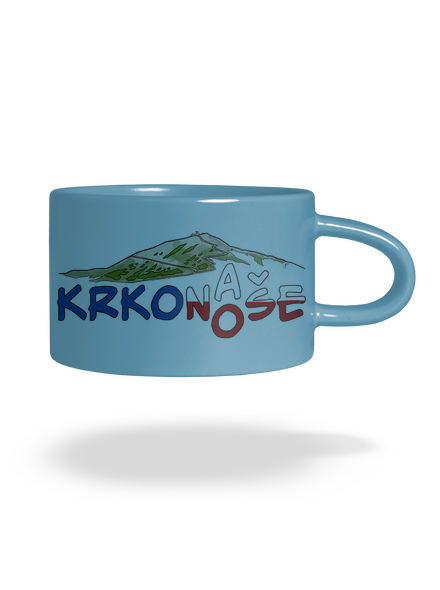 Krkonoše hrnček makronka Blue Macaron