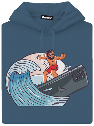 Som surfer dámska mikina klokanka Denim