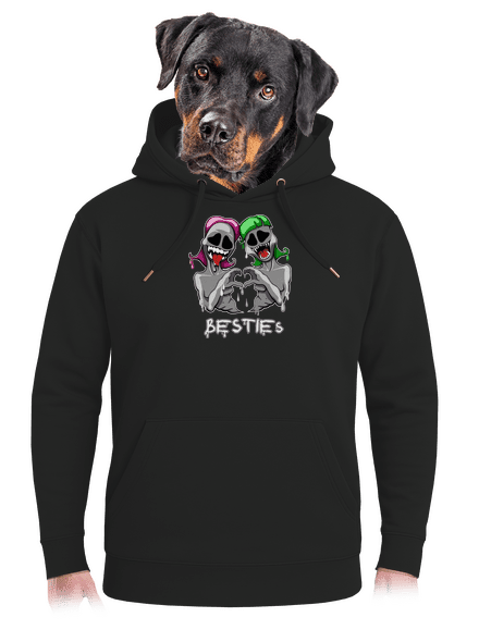 Besties unisex mikina premium Dark Black