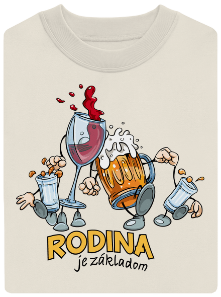 Rodina je základom unisex mikina bez kapucne Off White