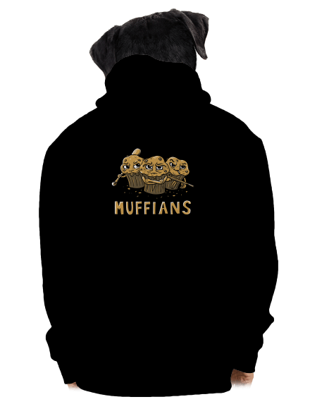 Muffians pánska mikina na zips Black