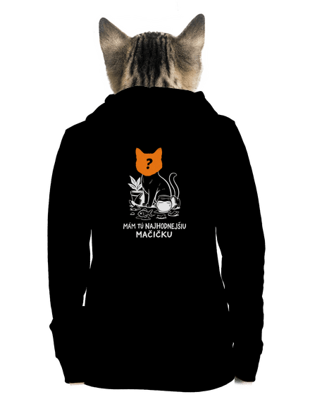 Mám najhodnejšiu mačičku dámska mikina na zips Black