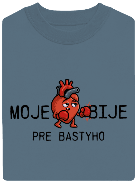 Moje srdce bije unisex mikina bez kapucne Nordic Blue