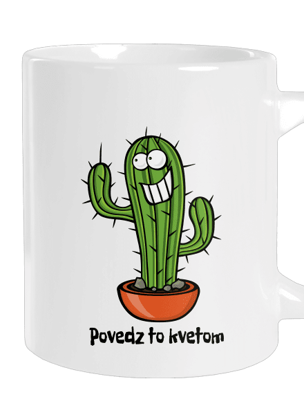 Povedz to kvetom veľký hrnček White