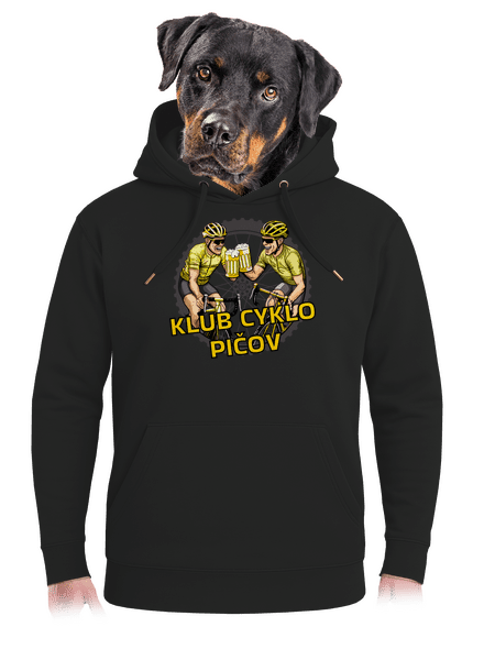 Klub cyklo pičov unisex mikina premium Dark Black