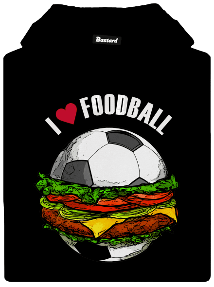 Foodball dámska mikina klokanka Black