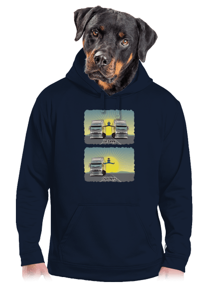 Chuck & Truck pánska mikina klokanka Navy