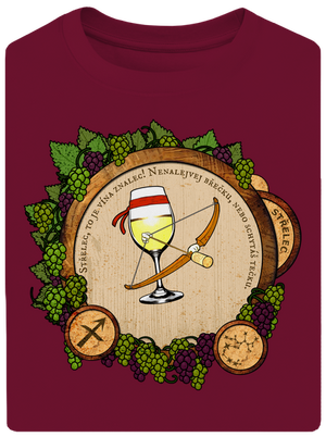 Vínny horoskop: Strelec unisex tričko oversized Garnet