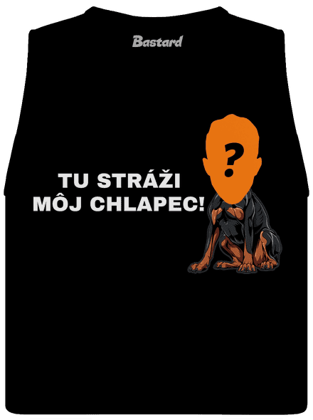 Tu strážim ja dámske tielko voľné Black