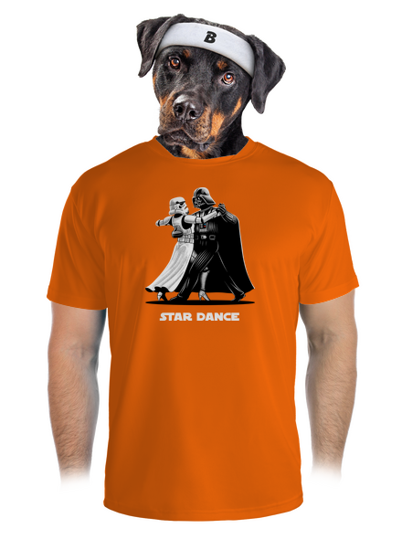 Star dance pánske športové tričko Neon Orange
