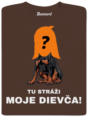 Tu strážim ja pánske tričko Brown