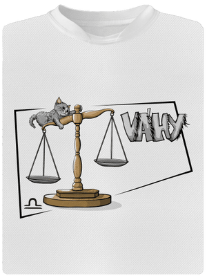 Mačací horoskop: Váhy detské športové tričko White