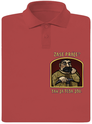 Zase práce? pánska polokošeľa Burgundy