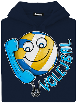 Volejbal pánska mikina klokanka Navy