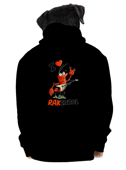 Rakenrol pánska mikina na zips Black