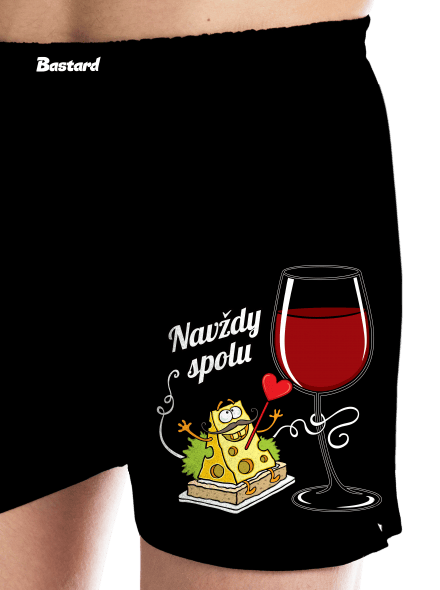 Navždy spolu pánske trenky Black